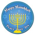 Signmission Corrugated Plastic Sign With Stakes 24in Circular-Happy Hanukkah C-24-CIR-WS-Happy Hanukkah 2